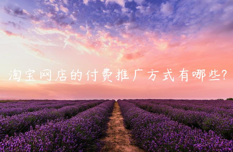 淘寶網(wǎng)店的付費(fèi)推廣方式有哪些?